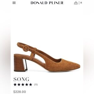 Donald J. Pliner slingback heel in smooth suede